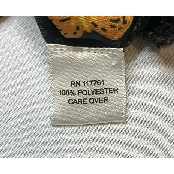 New Glory Women’s Long Sleeve Gold Chain Printed Smocked Waist Top Sz XL - Picture 3 of 8